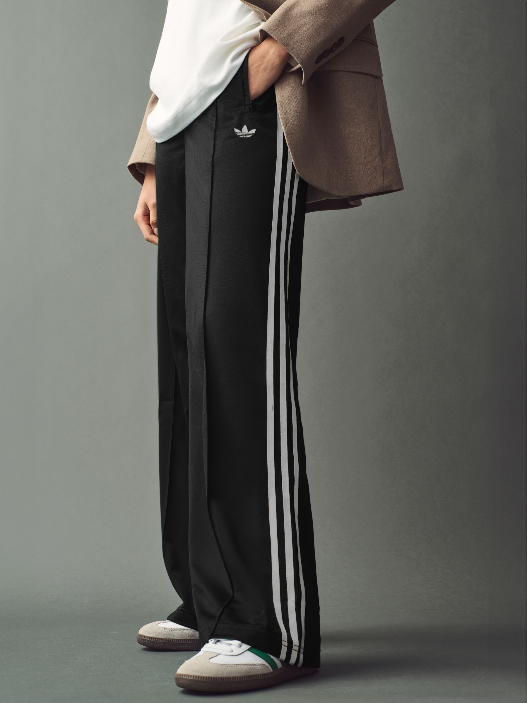Buy adidas Originals Black Firebird Loose Track Pant Trousers from