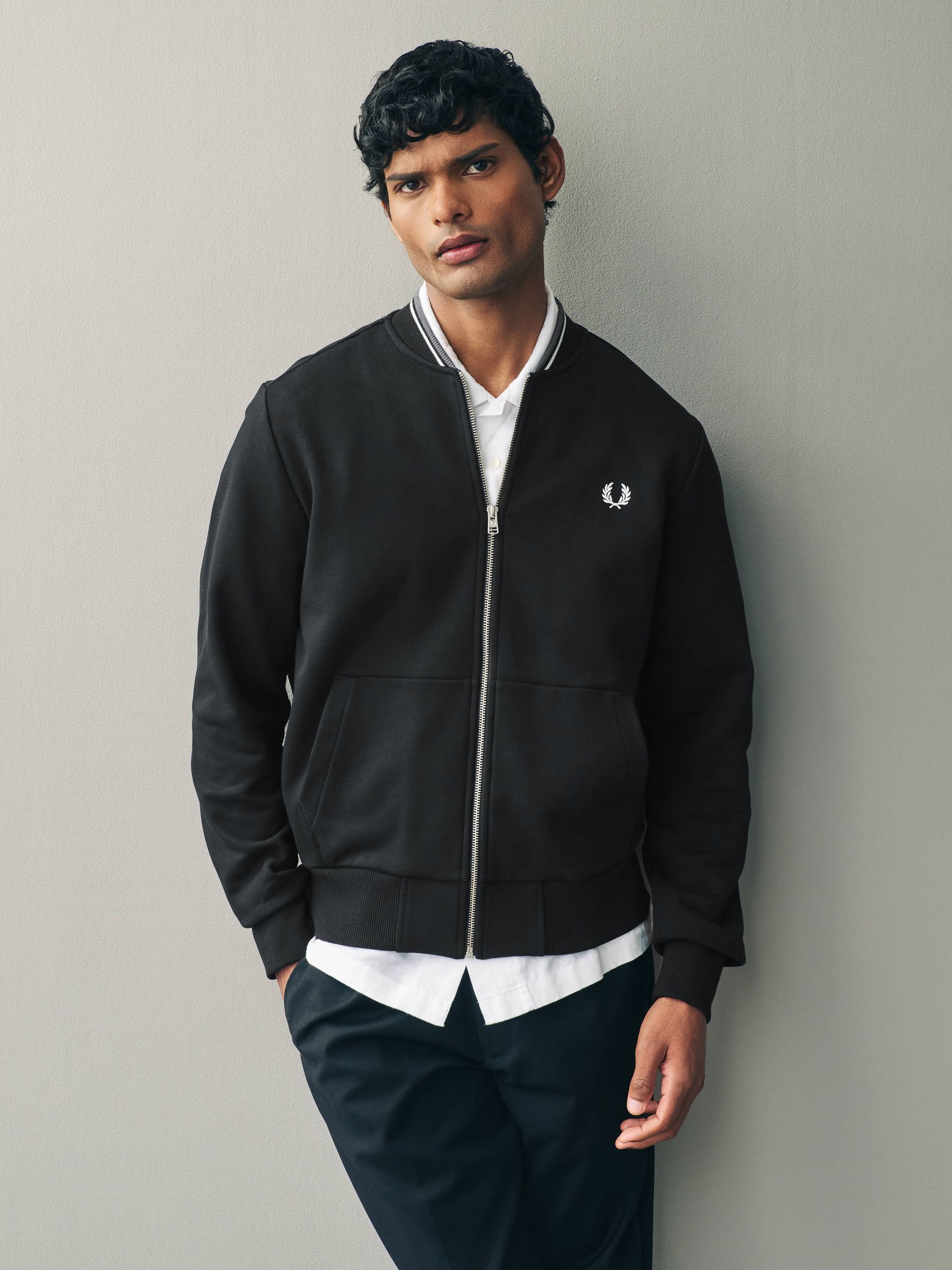 Buy Fred Perry Black Zip Up Sweatshirt from the Next UK online shop