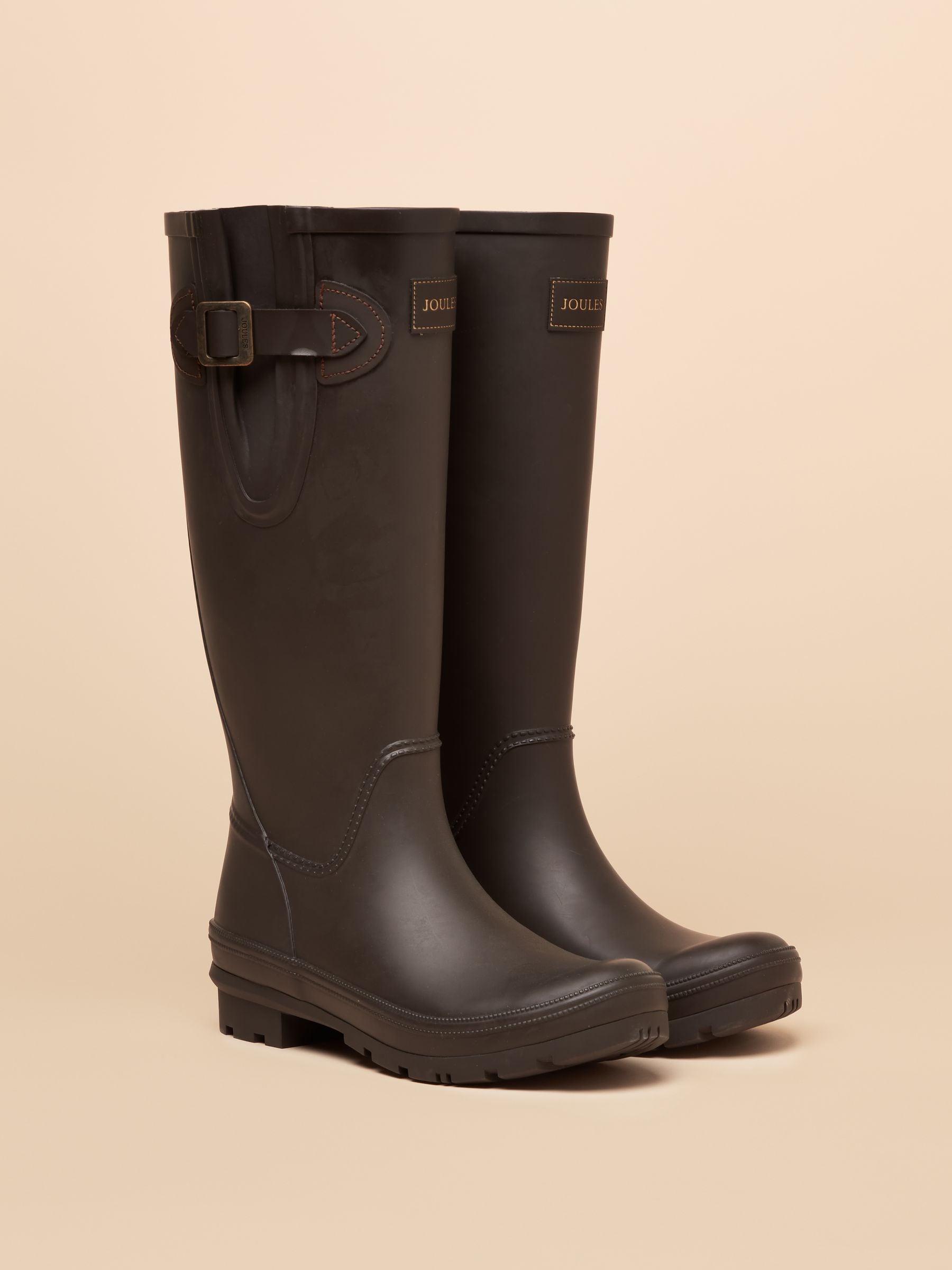 Buy Joules Houghton Chocolate Brown Adjustable Tall Wellies from