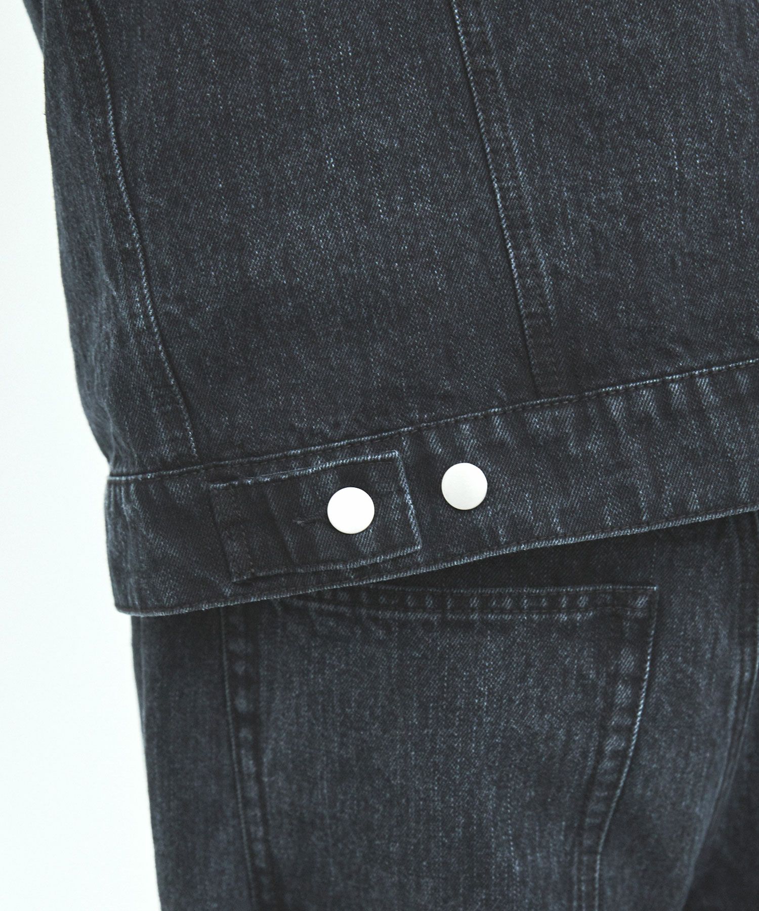 OPENING ACT] ブラックデニムミリタリートラッカーブルゾン