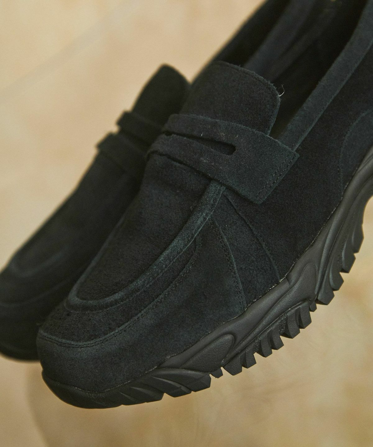 Vibram × OPENING ACT] ボリュームVIBRAMソールリアルレザースウェード