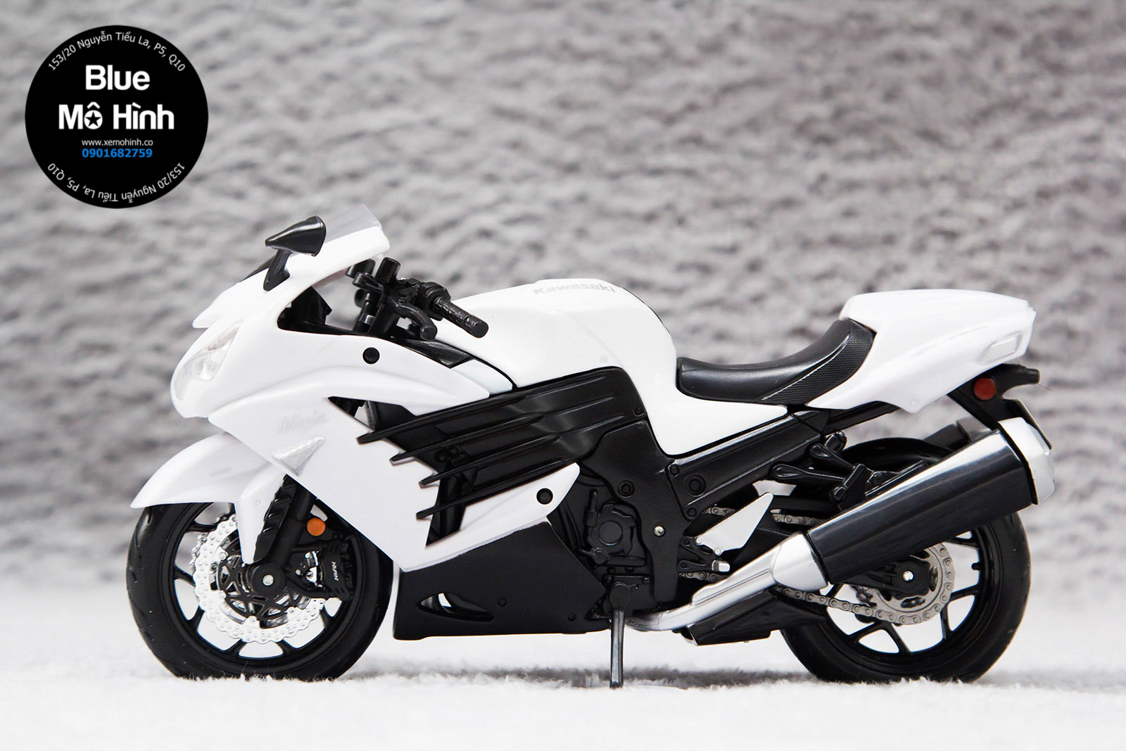 Xe mô hình Kawasaki Ninja ZX-14R Maisto 1:12 - Blue Mô Hình