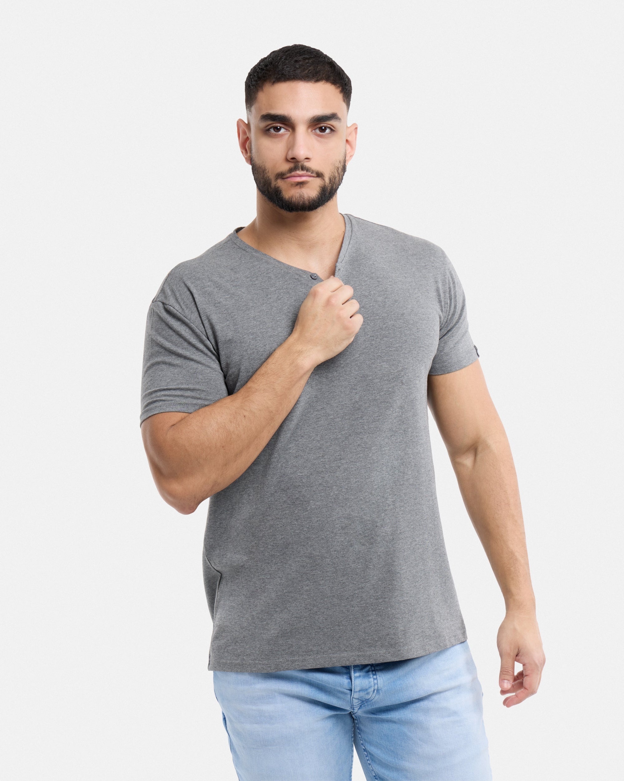 XMTS-27014 The Classic Comfort Henley Tee – X-RAY JEANS