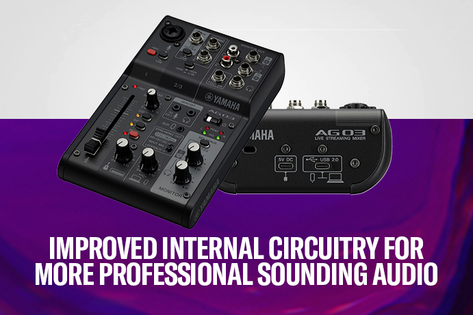 Yamaha AG03MK2 Live Streaming Mixer Black
