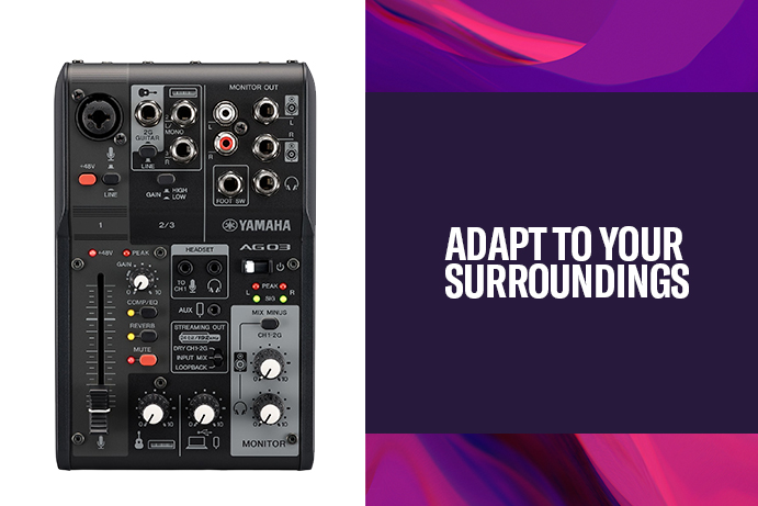 Yamaha AG03MK2 Live Streaming Mixer Black