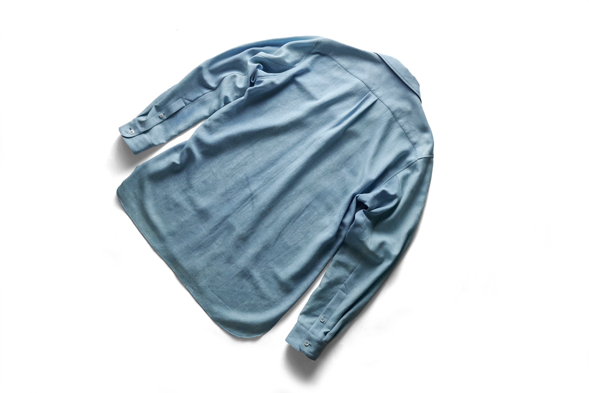 25142-ai / 藍染コットンローブ・テーラードカラーシャツ – 山内