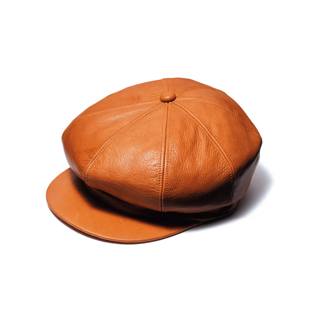 LEATHER CASQUETTE - STEER OIL[ LC-04 ] | Y'2 LEATHER