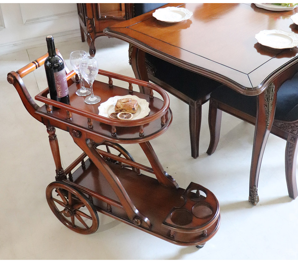 ワインラックワゴン｜高級マホガニー家具VENECHIA｜おしゃれ家具通販 Y