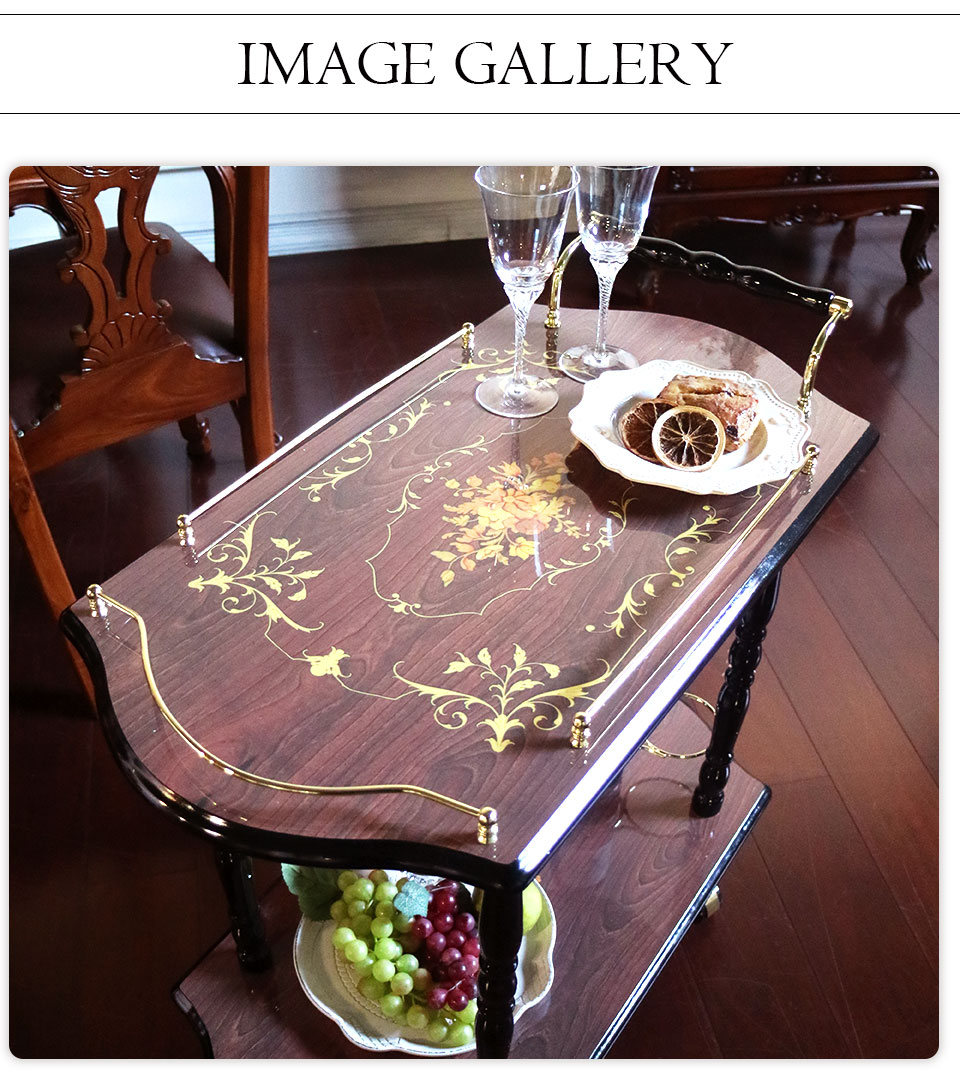 イタリアンスタイル 象嵌ワゴン 組立式｜おしゃれ家具通販 Y-KAGU