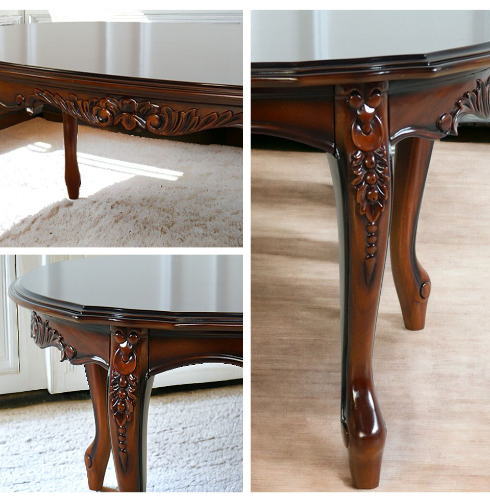 アンティーク調 センターテーブル 幅105cm｜おしゃれインテリア 家具