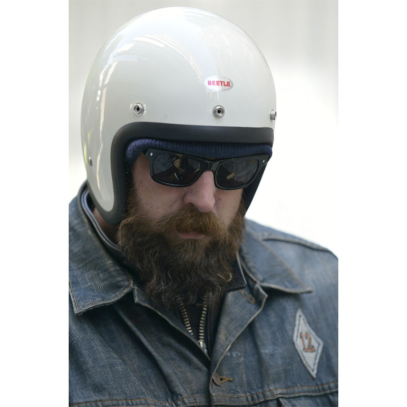 オーシャンビートル□ BEETLE L.A.C ジェットヘルメット アイボリー