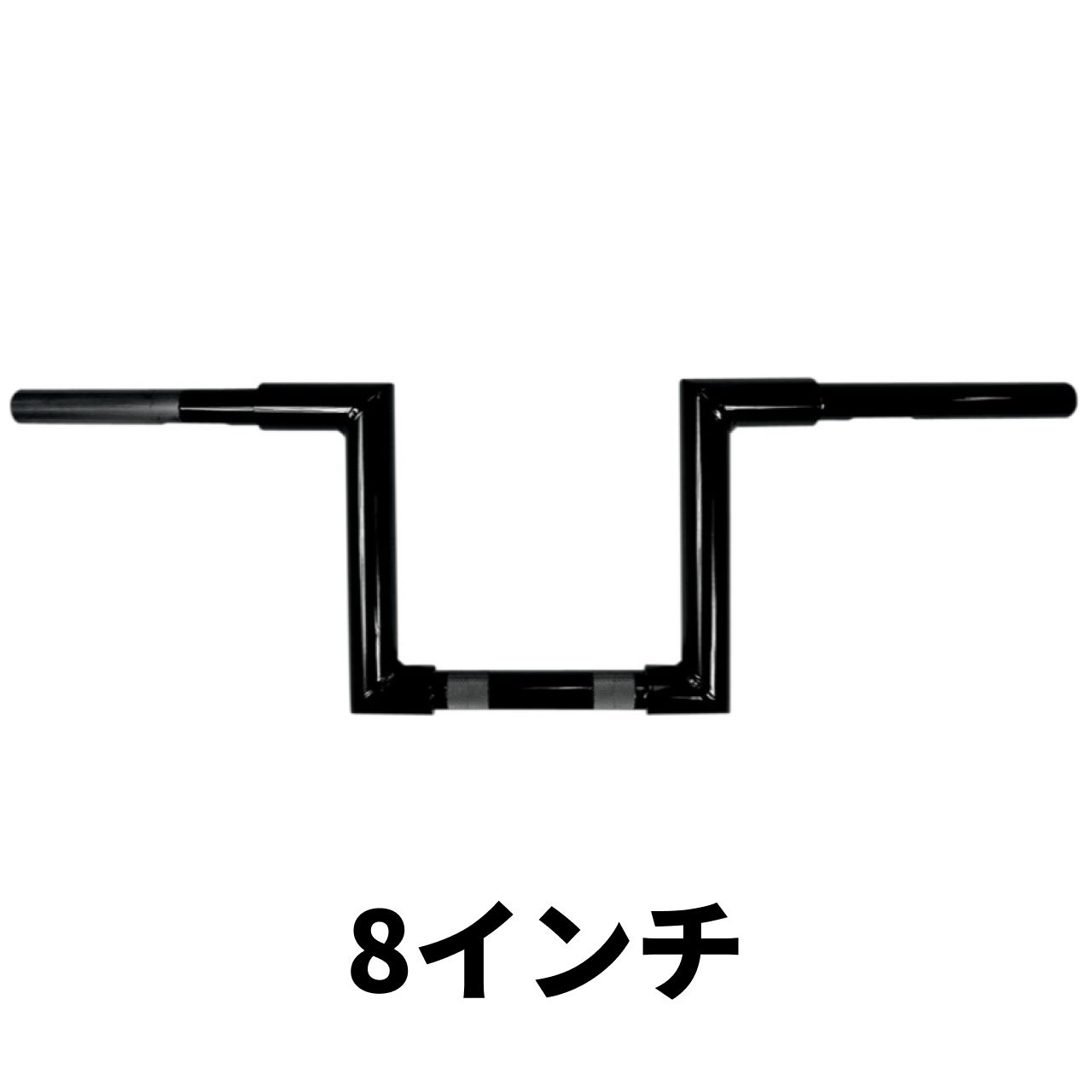 LAチョッパーズ□オールドスクール Zバー 8インチ ブラック 【ケーブル