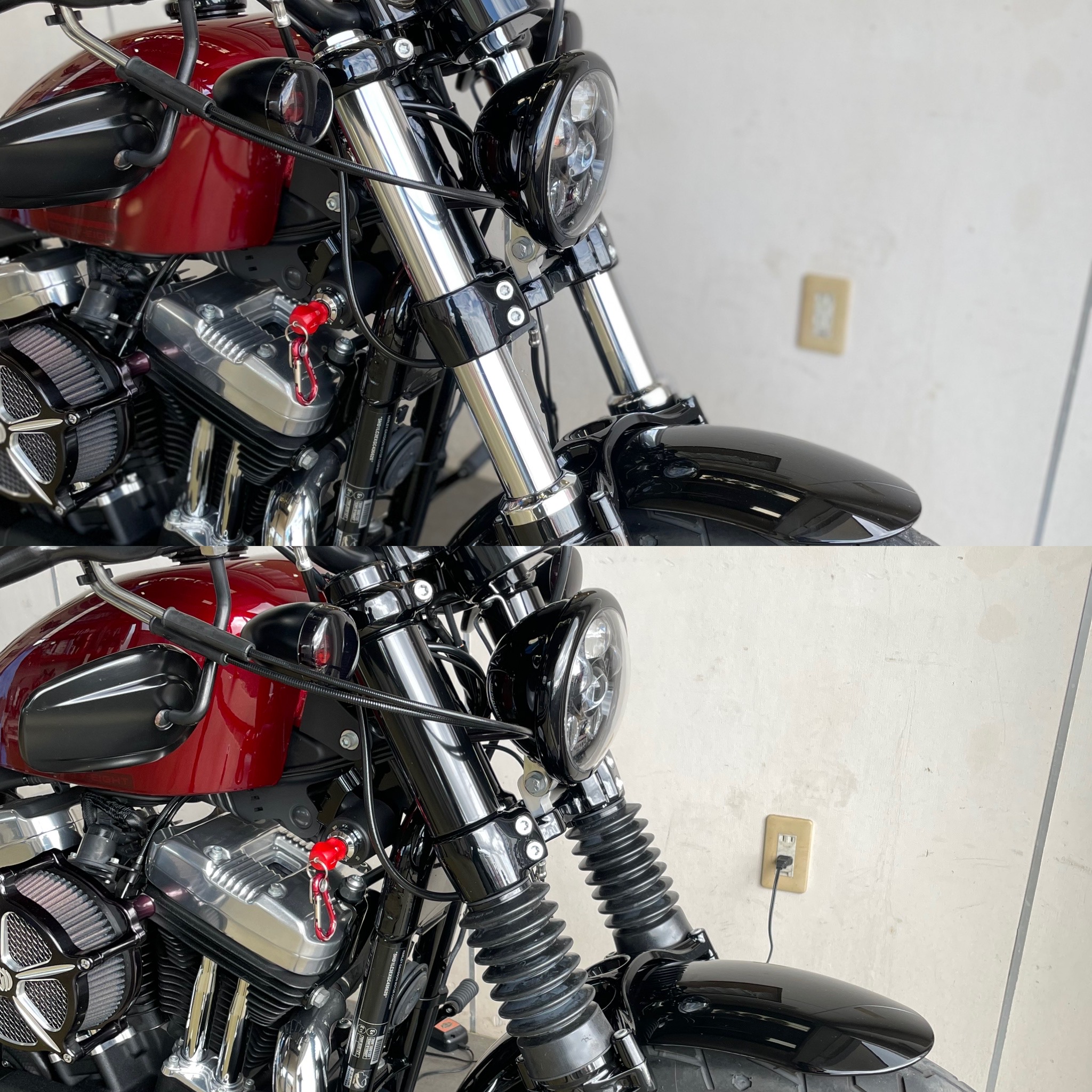 カルトワーク□Cult Werk SPORTSTER FORK COVER KIT 6 PARTS スポーツ