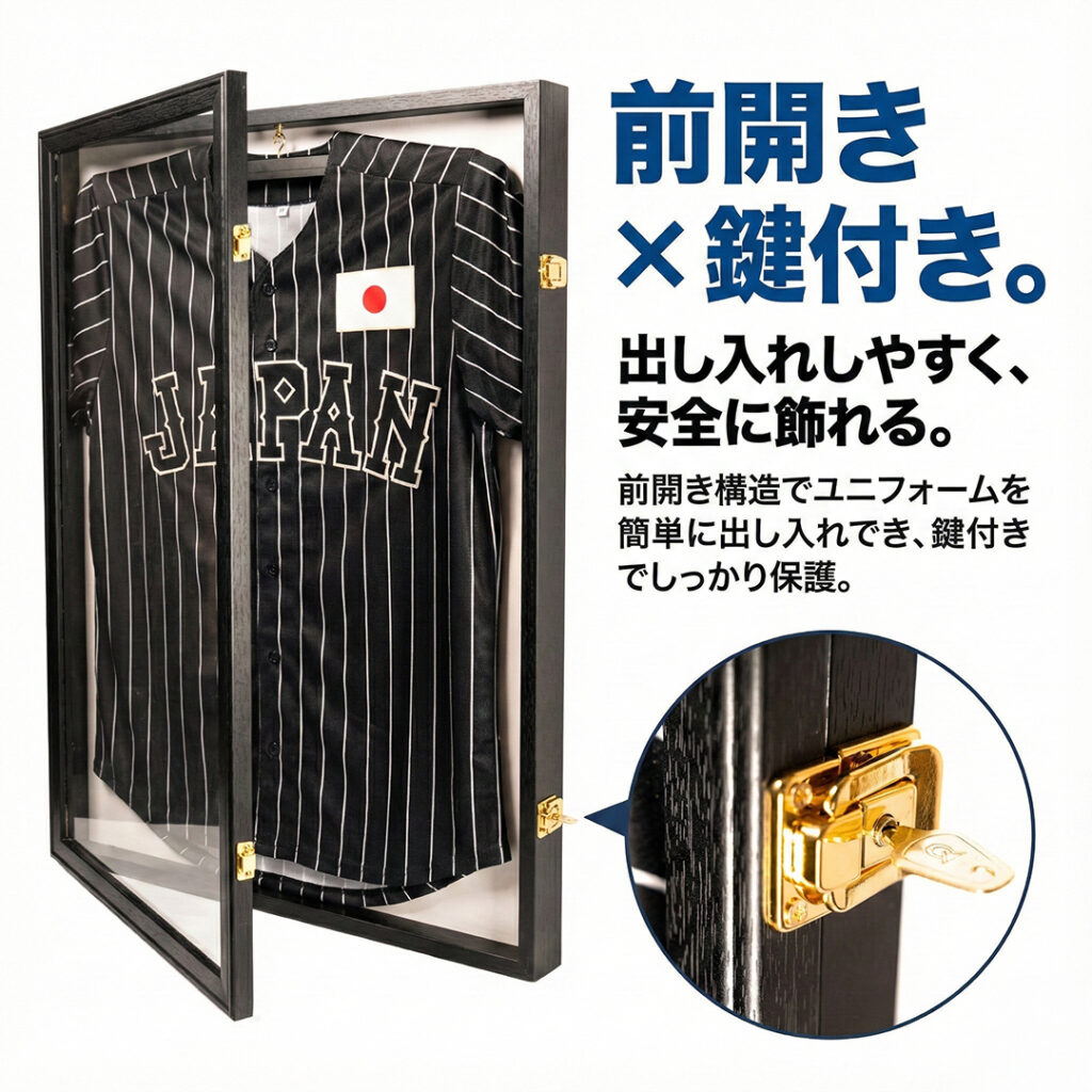 98％UVカット×鍵付き前開き構造 コレクション保護に特化した