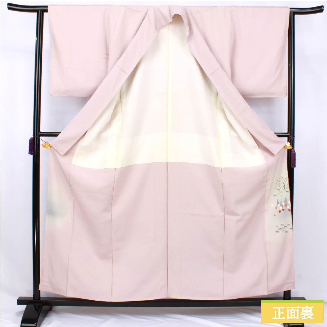 リサイクル着物】色留袖 正絹 Aランク 身丈157.5cm 裄丈62cm 袷 桜色