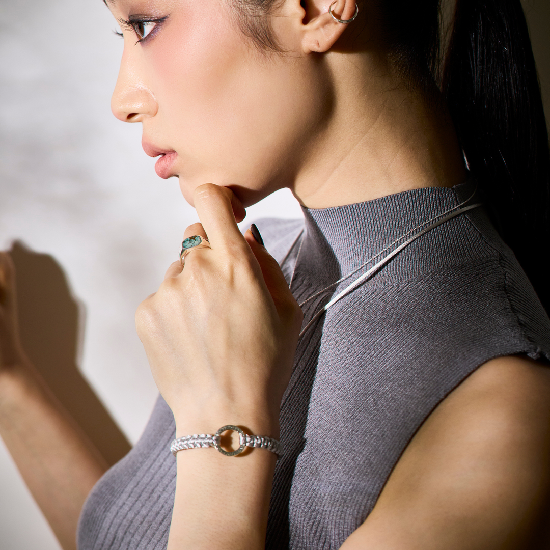 Bracelet -Dawn- Brilliant Silver シルバー ブレスレット – yuzen