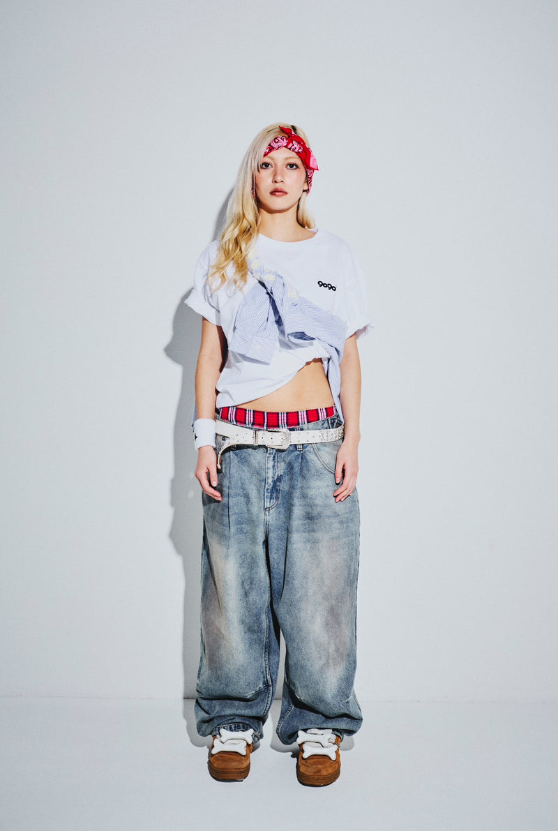 King Logo Buggy Denim Pants – YZ