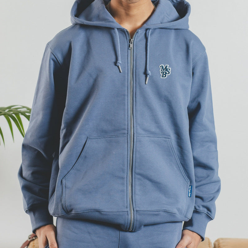 MSB logo embroidery zip hoodie – YZ