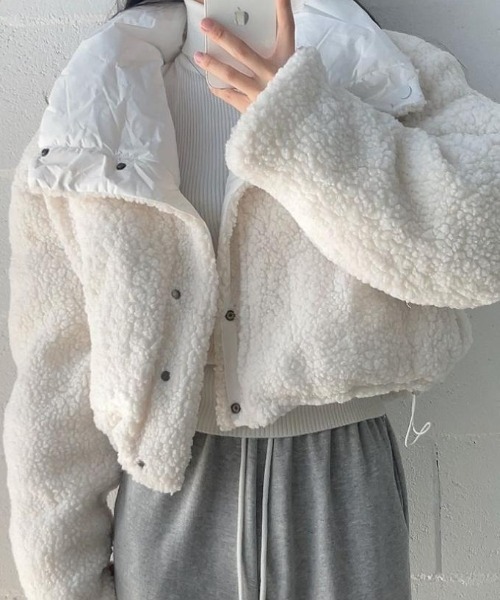 DIAVEL ダウンコート ダウンジャケット リバーシブルショート丈