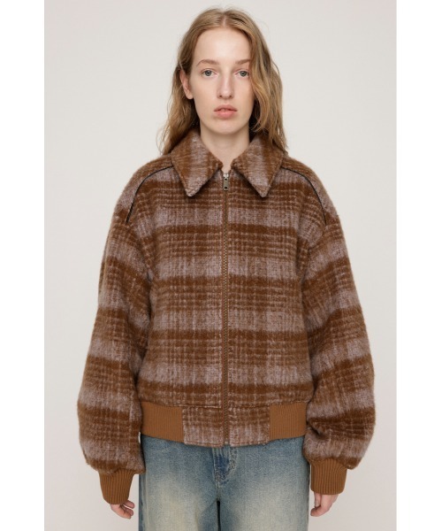 SLY（スライ） ブルゾン アウター SHAGGY CHECK BZ シャギー チェック
