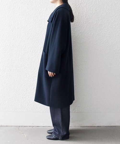 SHIPS any コート アウター any: PURE WOOL スタンド ＆ ビッグカラー