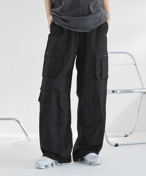カーゴパンツ マルチポケットドレープオーバーサイズバギーカー
