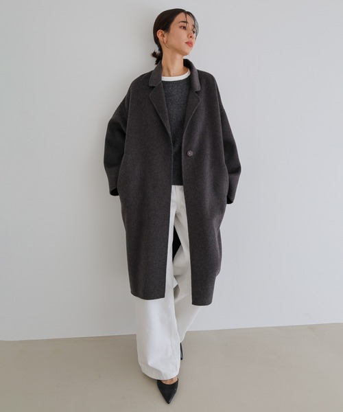evernavy コート チェスターコート 「新色追加」リバーロングコクーン