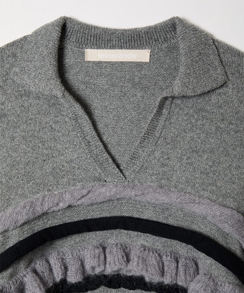 leinwande（ラインヴァンド） ニット セーター Textured Ruffle Sleeve