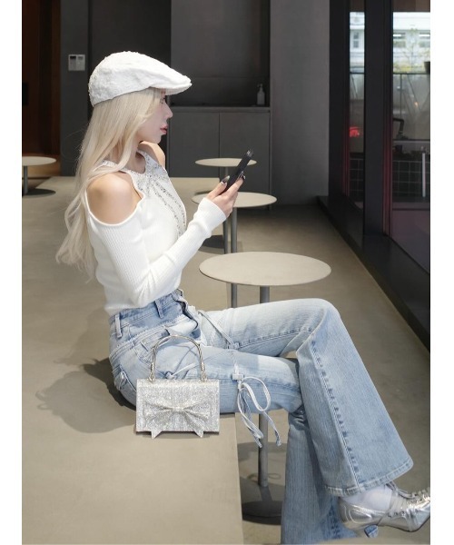 Darich（ダーリッチ） ジーンズ デニム デニムパンツ ピコレースハイ