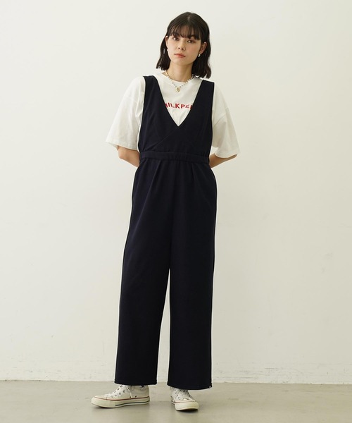 MILKFED.（ミルクフェド） サロペット オーバーオール V NECK ALL IN