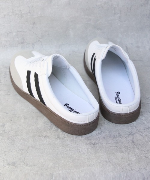 8 スニーカー 2本ライン レトロミュールスニーカー メンズ レディース