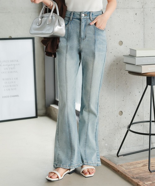 ジーンズ デニム デニムパンツ 「 低身長向けサイズ 」 ハイウエスト