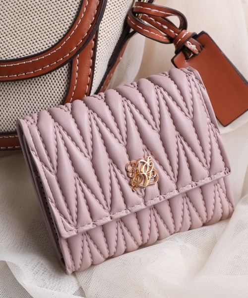 sakishimatokyo 財布 キルティングボックスコイン三つ折財布/ミニ財布