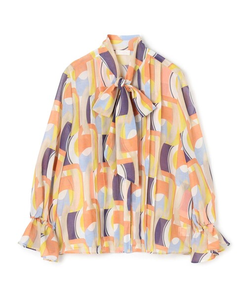 Ballsey（ボールジィ） ブラウス シャツ オプティカルプリント