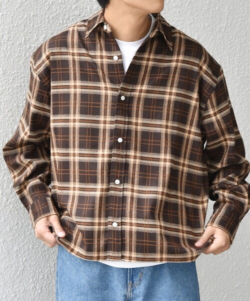 SHIPS any シャツ any:「洗濯機可能」トラッド チェックカラー