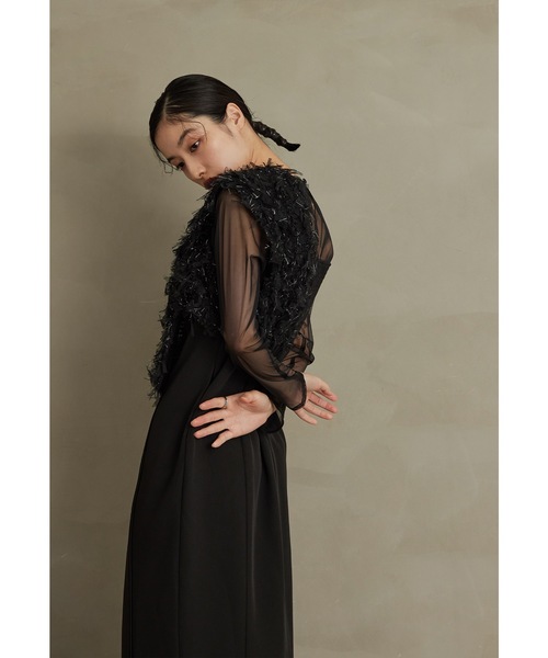 niana（ニアナ） ドレス フリンジグリッターノットドレス 秋冬 結婚式