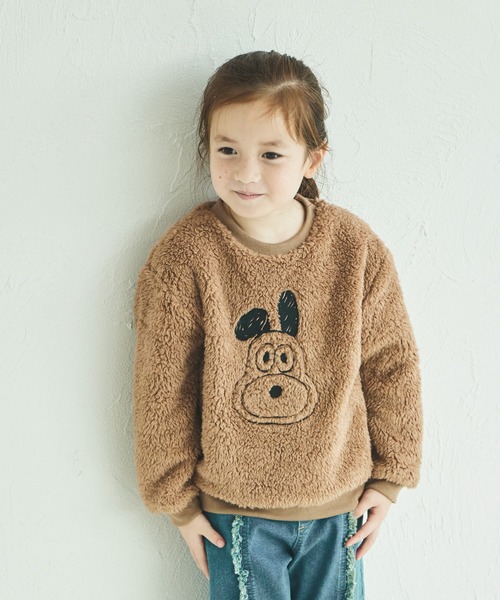 pairmanon（ペアマノン） ボア アニマルモチーフ刺繍 プルオーバー