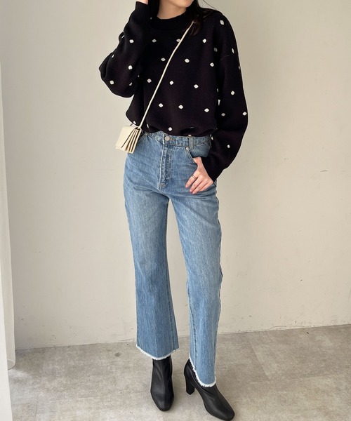 GeeRA（ジーラ） ニット セーター 「新色追加」ドット柄ニットプル