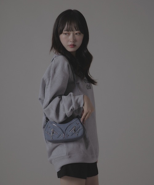 Chick ショルダーバッグ バッグ ジッパーデザイン スタッズショルダー