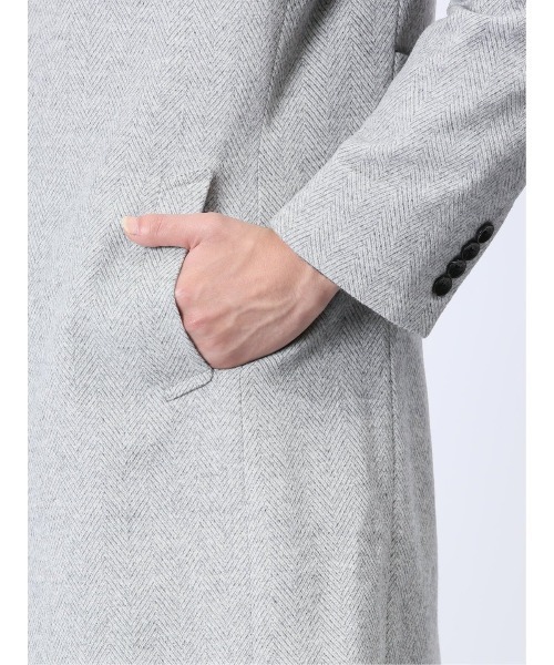 renoma HOMME（レノマオム） ステンカラーコート LARGE ライトグレー