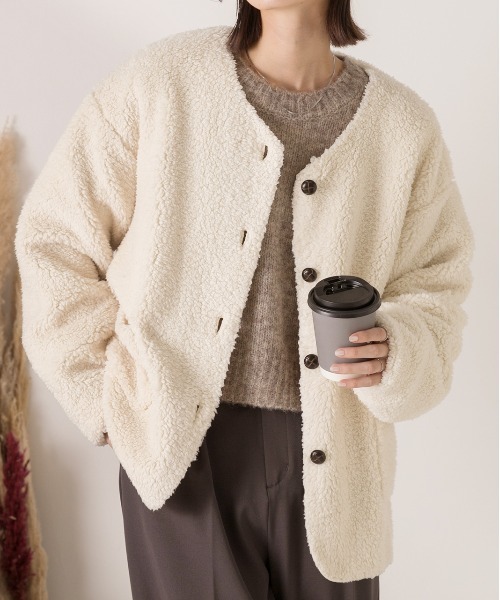 ad thie（アドティエ） ジャケット ノーカラージャケット ノーカラー