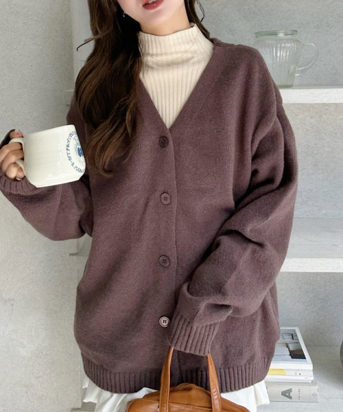 Ada. カーディガン 「上品ふわふわ素材」ロングシーズン着回し抜群