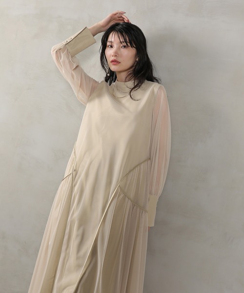 Kana ドレス チュール テントライン ワンピース パーティー ドレス