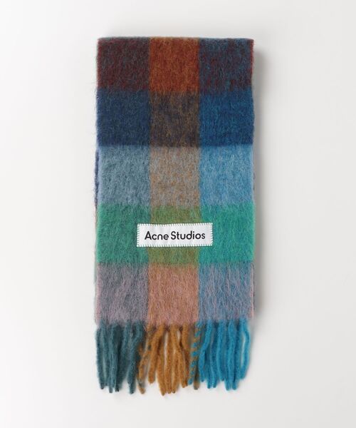 Acne Studios（アクネ ストゥディオズ） チェック柄マフラー - ブルー