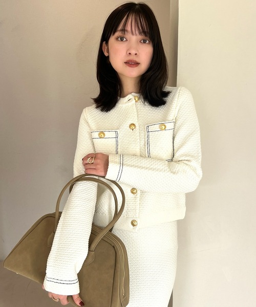 anuans（アニュアンス） ジャケット ノーカラージャケット ノーカラー