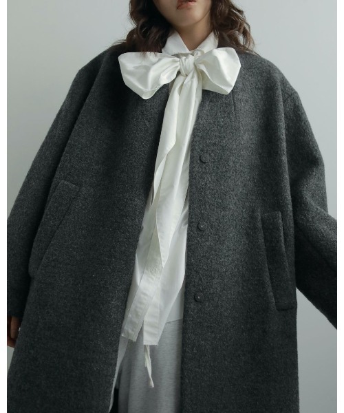 anuke（アンヌーク） ブルゾン アウター anuke Collarless Cocoon Coat