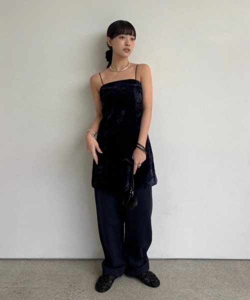 anuke（アンヌーク） パンツ Velvet Wide Pants レディース : ZOZOTOWN