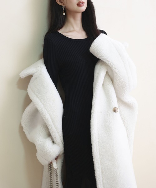 SAISON DE PAPILLON（セゾンドパピヨン） ムートンコート ボアコート