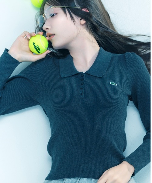 SNIDEL（スナイデル） ニット セーター LACOSTE/ポロリブニット