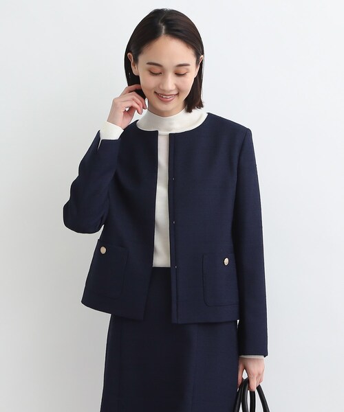 INDIVI（インディヴィ） スーツ 「定番スーツ／洗える」スラブツィード